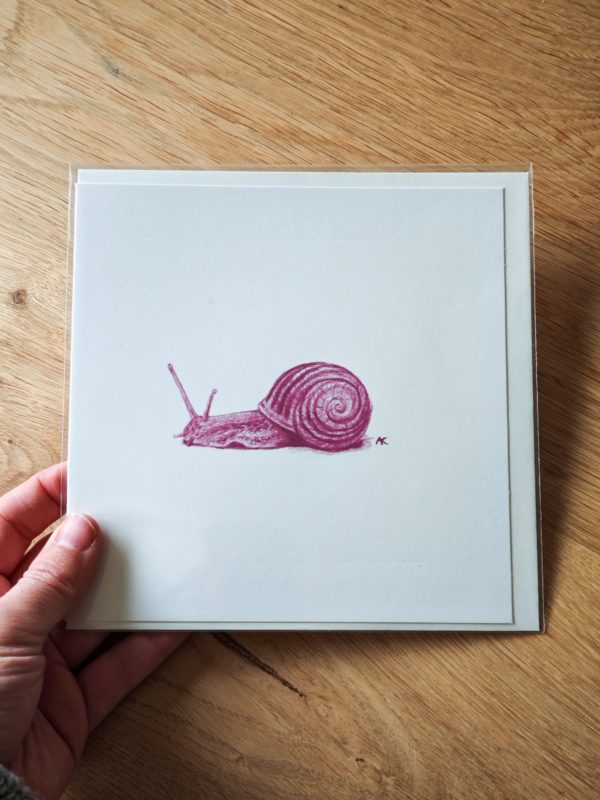 Greeting card - Grove snail
