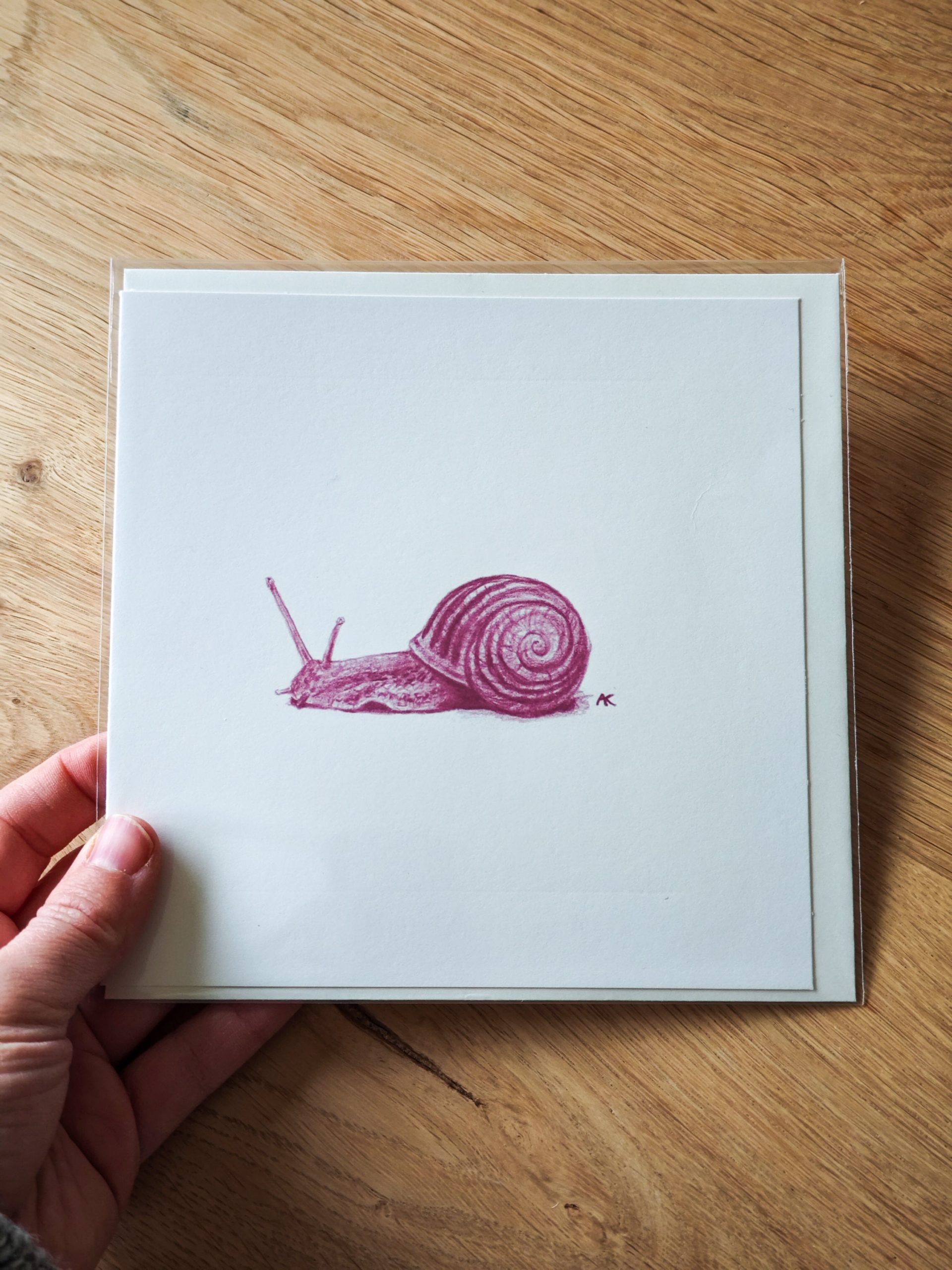 Greeting card - Grove snail